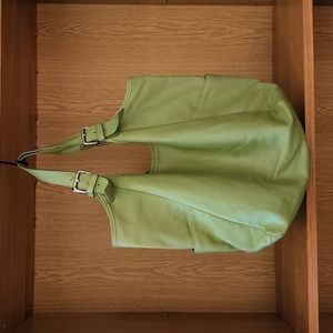 Italian Leather Soft Green Satchel